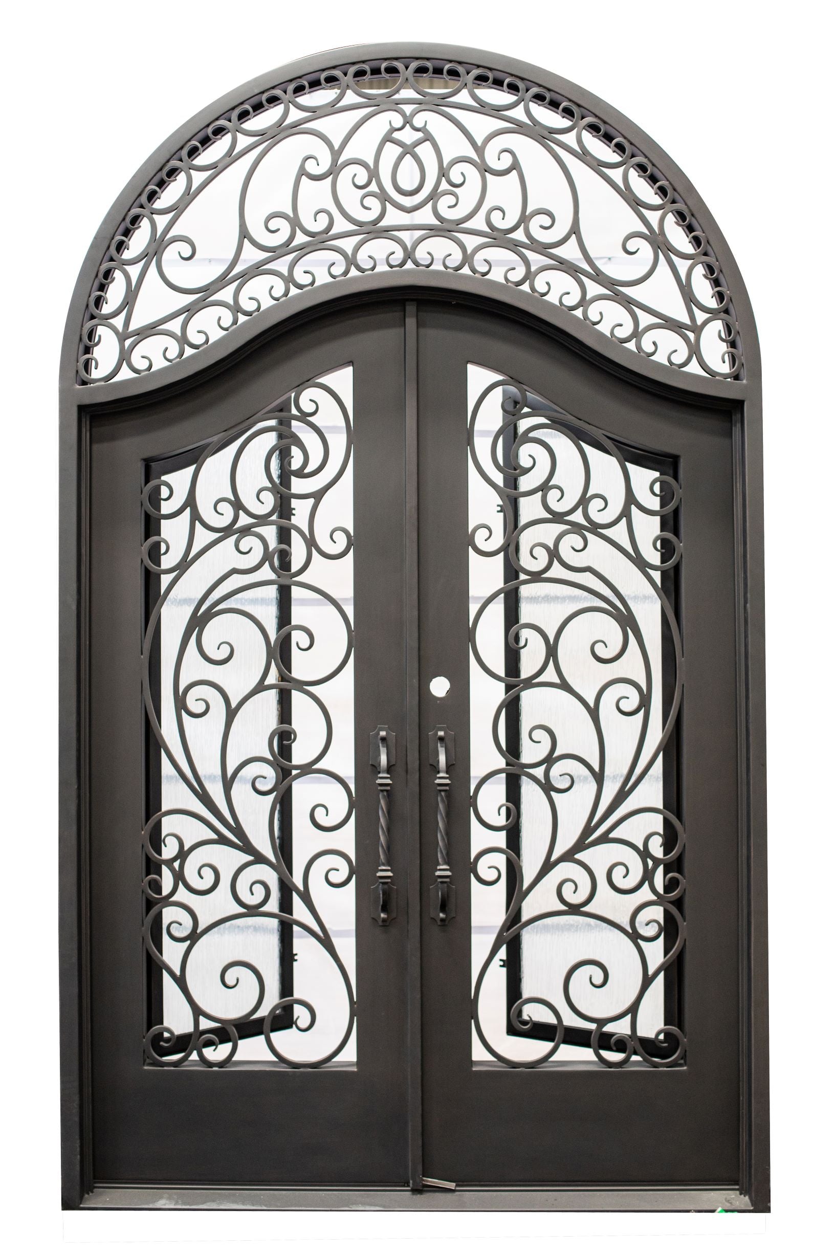 Anna Model Front Entry Door With Transom 72 By 120  Dark Bronze Finish - AAWAIZ IMPORTS