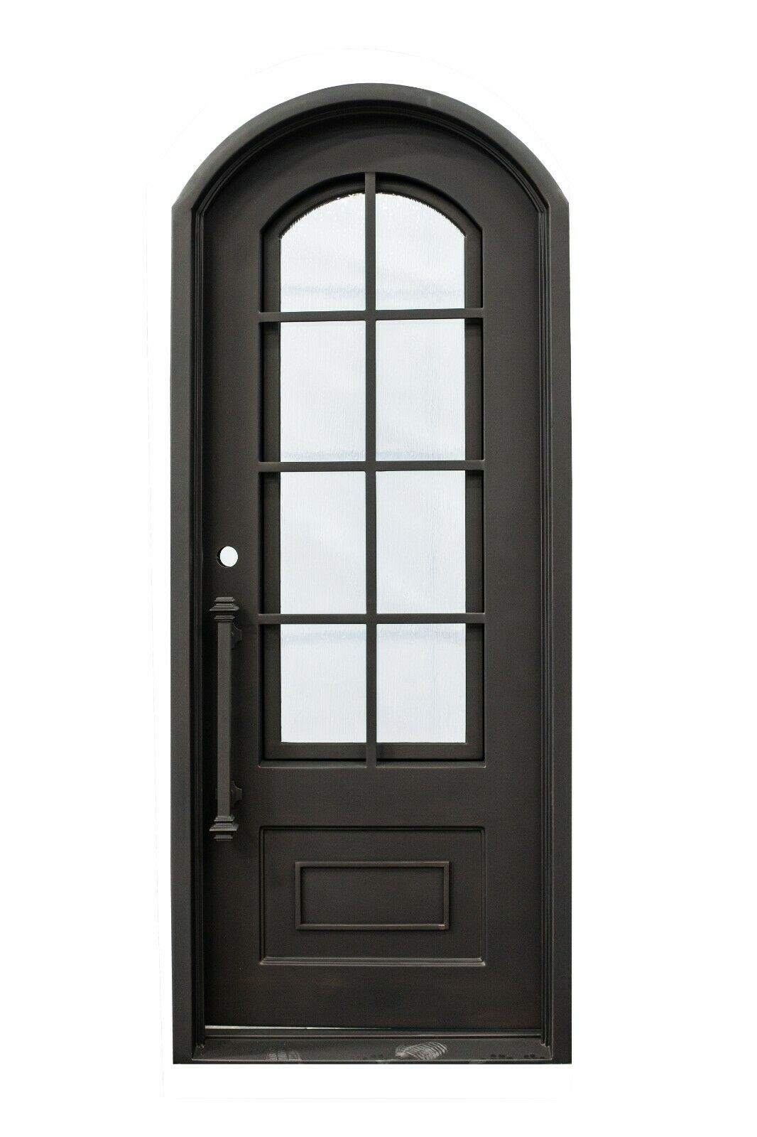 Anderson Model Pre Hung Single Front Entry Wrought Iron Door With Rain Glass